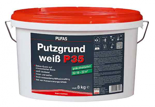 Putzgrund weiß P35 grob, Pufas