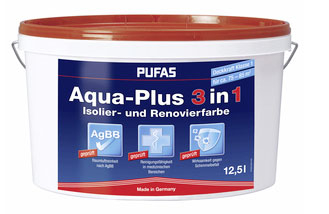 Aqua-Plus 3in1 Iso- und Renovierfarbe Pufas